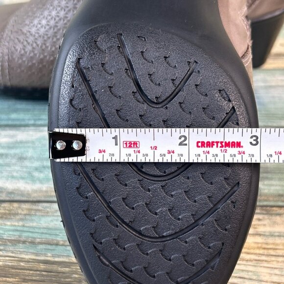 Cobb Hill Kaylin Pumps Shoes Womens Size 6.5M Gray Leather Zip Up Block Heel - Picture 9 of 11